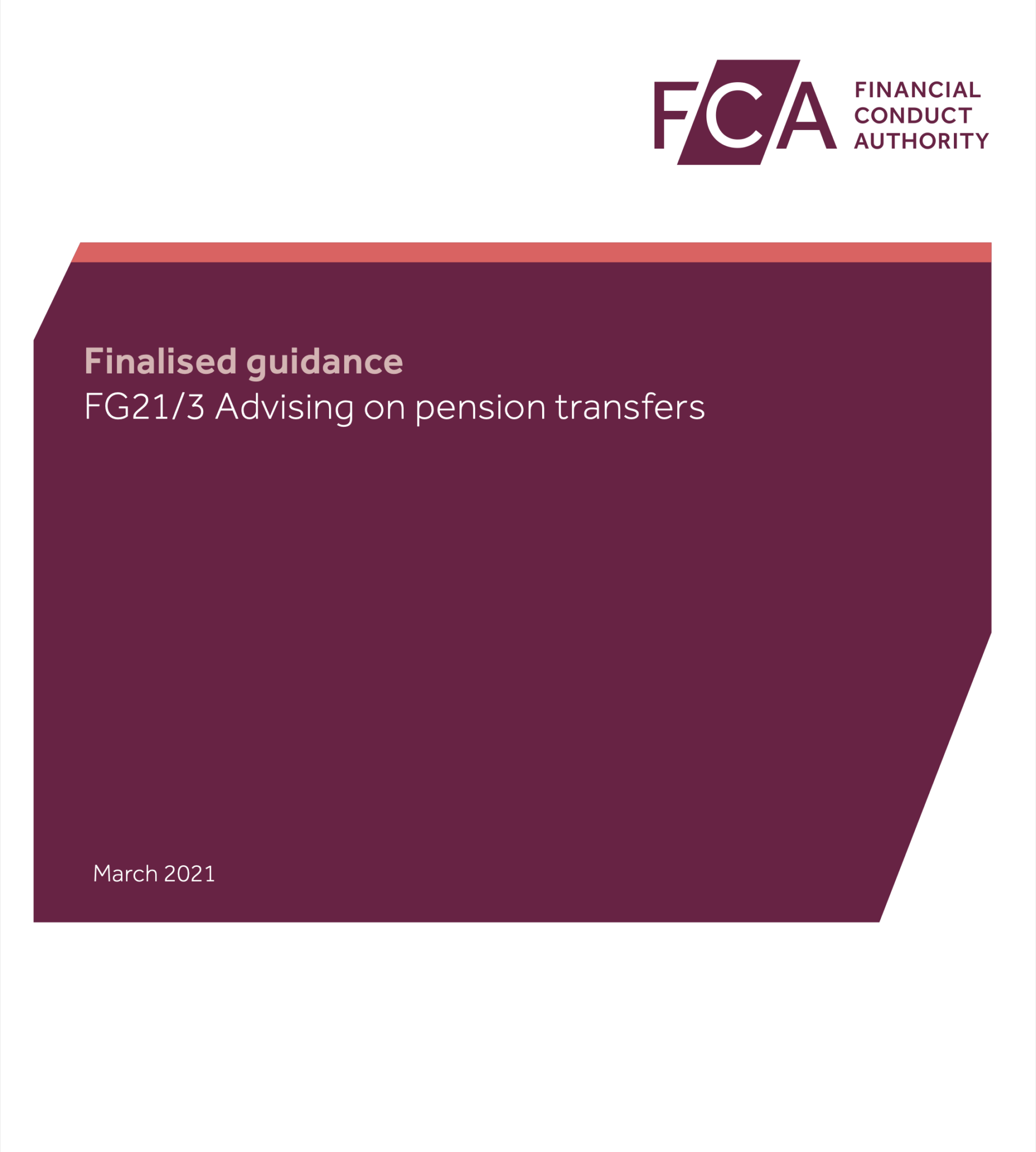 Professional Paraplanner | FCA publishes Pensions Transfers Finalised ...